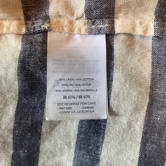 JCrew Linen & Cotton Striped Racerback Tank Tunic Coverup Size XL - Picture 8 of 8